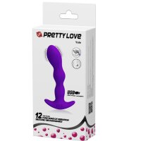 Pretty Love Anal Plug mit 12 Prostata Vibration lila