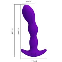 Pretty Love Anal Plug mit 12 Prostata Vibration lila