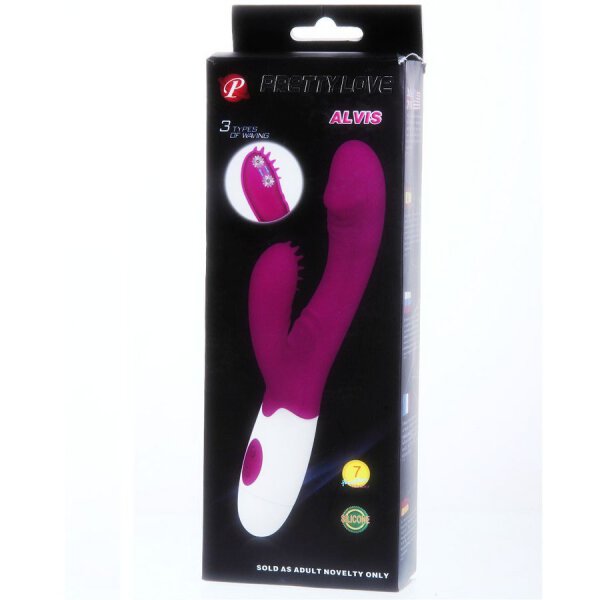 Pretty Love Flirtation Andre Mini Vibrator with clitoral stimulation pink