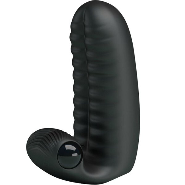 Pretty Love Abbott double finger attachment vibrator with clitoral stimulation black