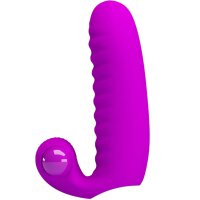 Pretty Love Abbott double finger attachment vibrator with clitoral stimulation pink