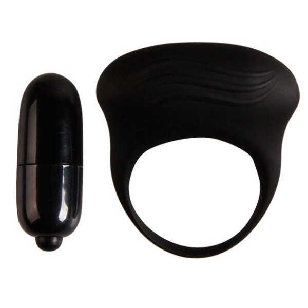 Pretty Love Bertram cock ring with clitoral stimulation black