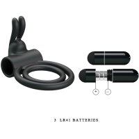 Pretty Love Osmond Doppelpenisring mit Klitorisstumilation schwarz