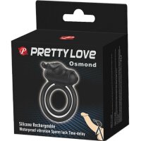 Pretty Love Osmond Doppelpenisring mit Klitorisstumilation schwarz