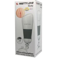 Pretty Love Hedy White Mastubator mit Saugnapf weiß