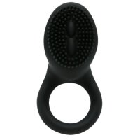 Pretty Love Cobra cock ring with clitoral stimulation black