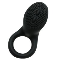 Pretty Love Cobra cock ring with clitoral stimulation black