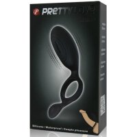 Pretty Love Ethel cock ring with clitoral stimulation black