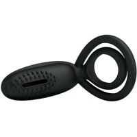 Pretty Lover Esther cock ring with clitoral stimulation black