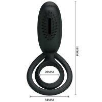 Pretty Lover Esther cock ring with clitoral stimulation black