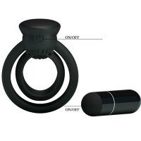 Pretty Lover Esther cock ring with clitoral stimulation black