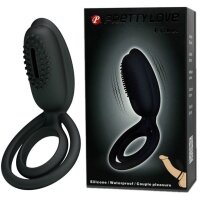 Pretty Lover Esther cock ring with clitoral stimulation black