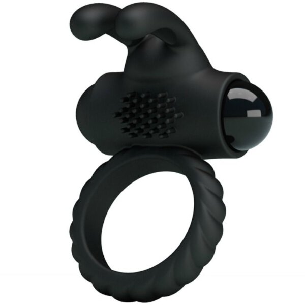 Pretty Love Eudora cock ring with clitoral stimulation black