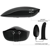 Pretty Love Vito Strap on Dildo mit Vibration schwarz 17,3 cm