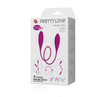 Pretty Love Snaky Peitsche/Doppelvibrator pink