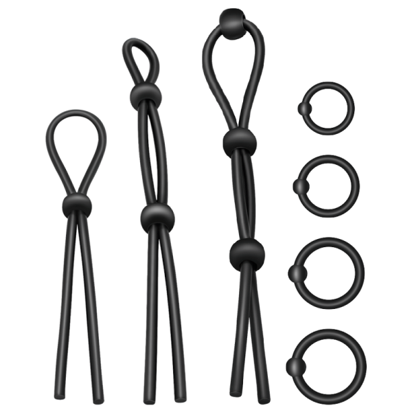 Addicted Toys Flexible Silicone Cock Ring Set 7 Pieces