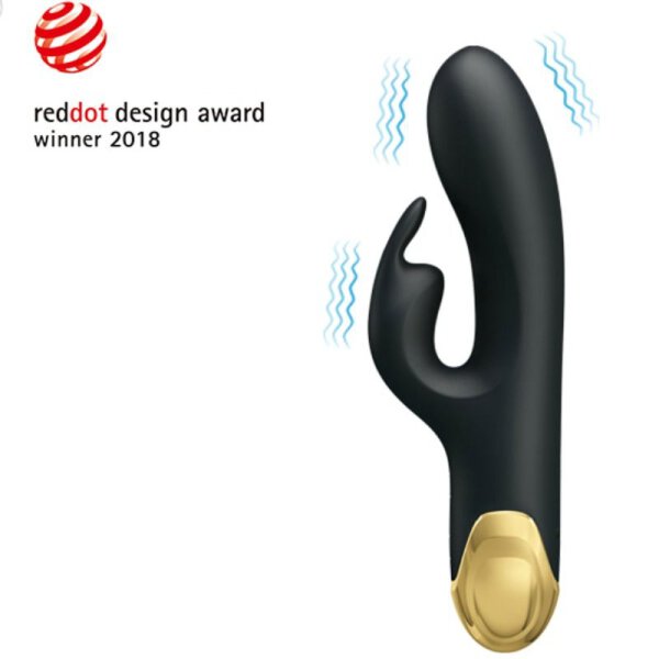 Pretty Love Smart Double Pleasure Vibrator black gold