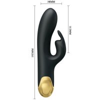 Pretty Love Smart Double Pleasure Vibrator black gold