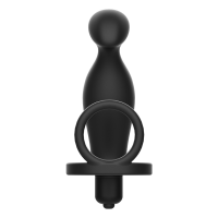 Addicted Toys Anal Plug And Cock Ring Black