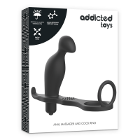 Addicted Toys Anal Plug And Cock Ring Black