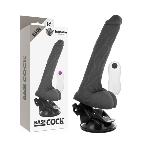 Basecock vibrator 18.5 cm in black