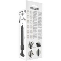 Basecock vibrator with penis extender 18.5 cm black