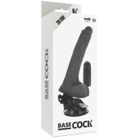 Basecock vibrator with penis extender 20 cm black