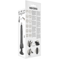 Basecock vibrator with penis extender 20 cm black