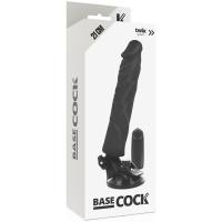 Basecock vibrator with remote control 21 cm Black