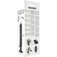 Basecock vibrator with remote control 21 cm Black