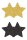 Pretty Pasties Glitter Stars Black Gold 2 Pair