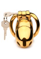 Midas Locking Chastity Cage 18K Gold-Plated Gold