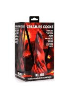 Hell Kiss Twisted Tongues Silicone Dildo - Red - 18,8 cm