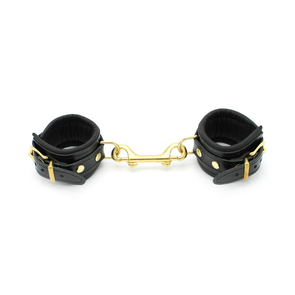 Shiny Black Leather Handcuff