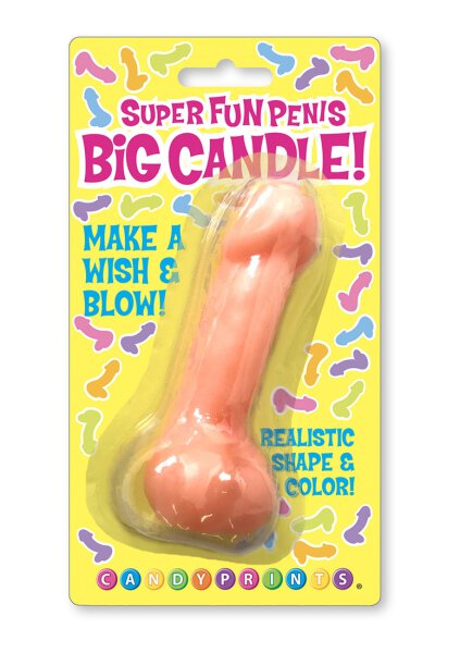 Super Fun Big Penis Candle, Pink 43 g