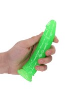 Slim Realistic Dildo with Suction Cup - Glow in the Dark - 17,5 cm