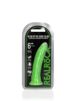 Slim Realistic Dildo with Suction Cup - Glow in the Dark - 17,5 cm