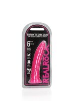 Slim Realistic Dildo with Suction Cup - Glow in the Dark - 17,5 cm