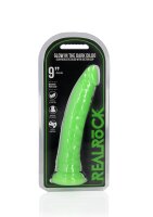Slim Realistic Dildo with Suction Cup - Glow in the Dark - 25 cm