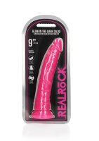 Slim Realistic Dildo with Suction Cup - Glow in the Dark - 25 cm