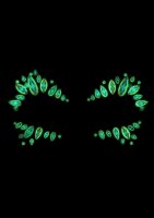 Shots Ouch! Körperschmuck leuchtende Gesicht Aufkleber