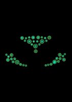 Shots Ouch! Body jewelry glowing face stickers