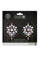 Shots Ouch! Body jewelry glow-in-the-dark nipple stickers