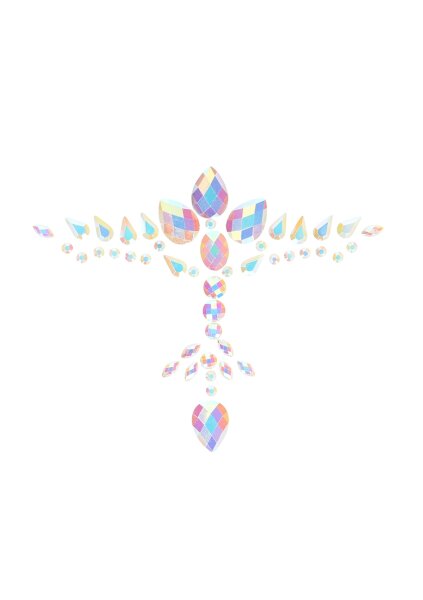 Shots Ouch! Körperschmuck leuchtende Dekoltee Aufkleber