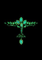 Shots Ouch! Körperschmuck leuchtende Dekoltee Aufkleber