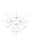 Shots Ouch! Body jewelry glowing chest stickers