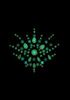 Shots Ouch! Body jewelry glowing chest stickers