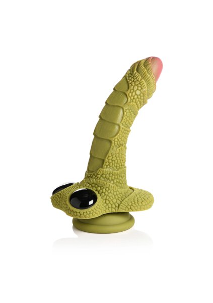 Swamp Monster Scaly Silicone Dildo Black 24 cm