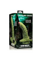 Swamp Monster Scaly Silicone Dildo Black 24 cm