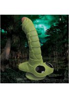 Swamp Monster Scaly Silicone Dildo Black 24 cm